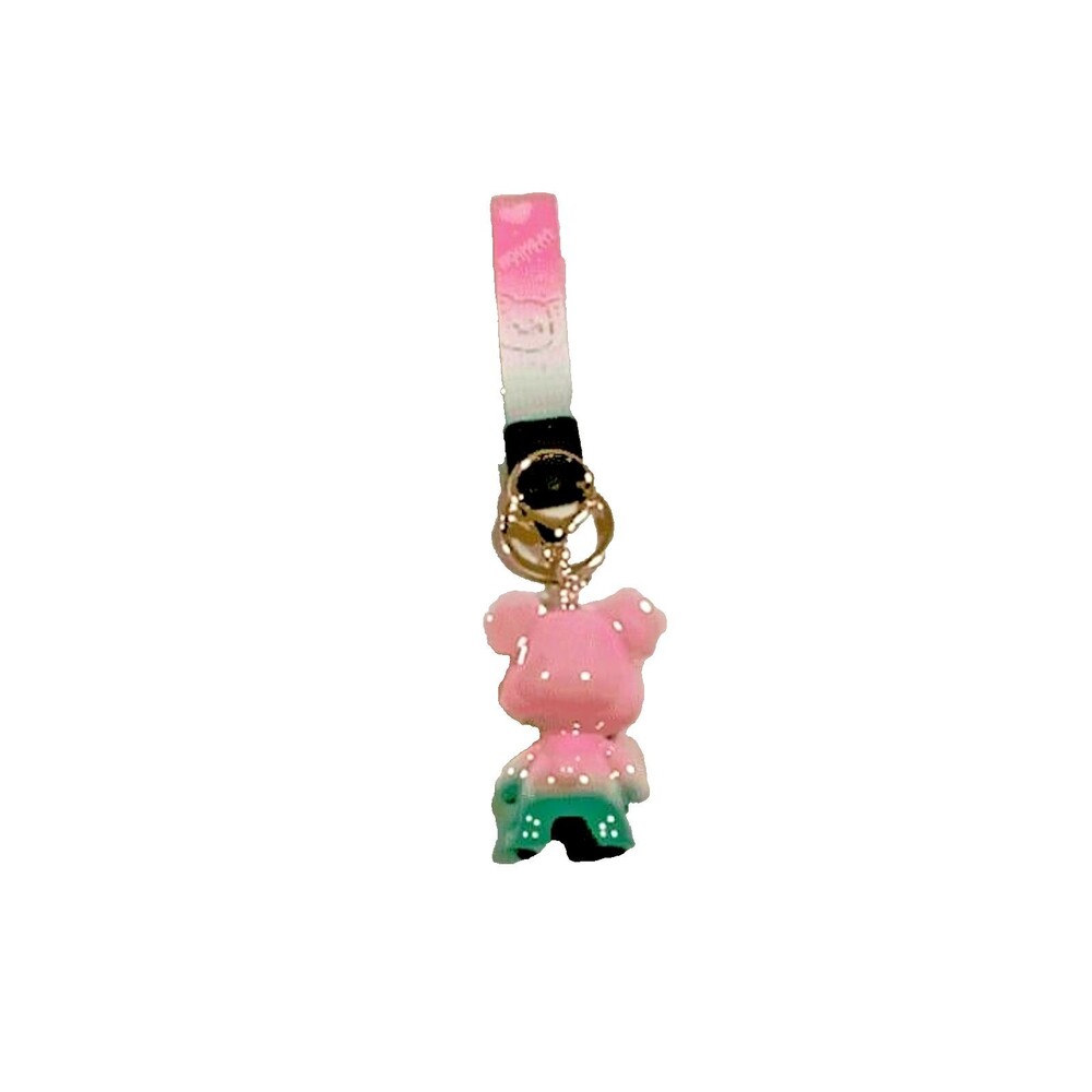 2 - Pink Bear Keychains, Bag Charm, Bracelet -Pink to Blue X Eyes Bear K… - Picture 4 of 6